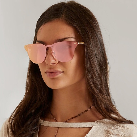 Ray-Ban Accessories - Ray-Ban Sunglasses Gold w/Pink Mirrored Lens